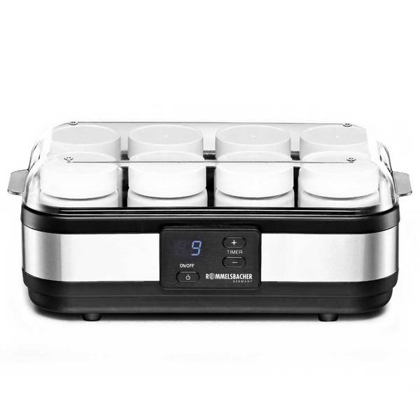 Rommelsbacher JG 40 - Joghurtbereiter - 1.2 Liter - 40 W - Edelstahl/Schwarz
