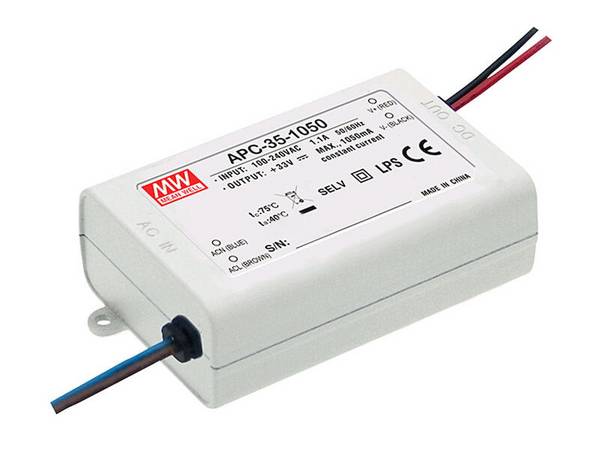 APC-35-700 - Mean Well - Alimentatore LED a Corrente Costante CC - IP42 - 35W 700mA