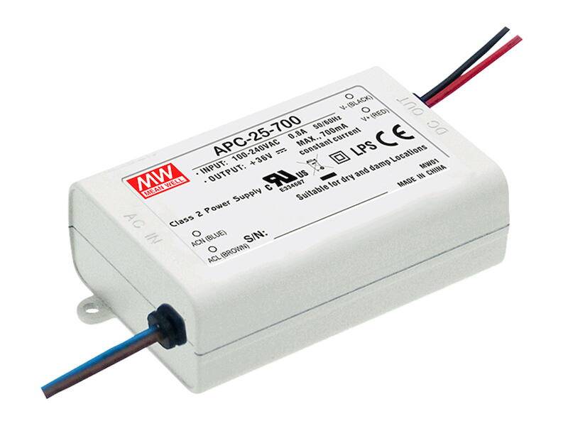 APC-25-700 - Mean Well - Alimentatore LED a Corrente Costante CC - IP42 - 25W 700mA-0