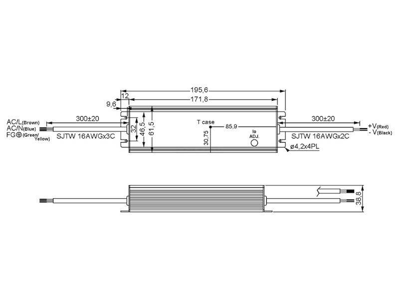 HLG-80H-24B Meanwell - Alimentatore LED 80W - Tensione Costante CV Corrente Costante CC 24V - Dimmerabile-2