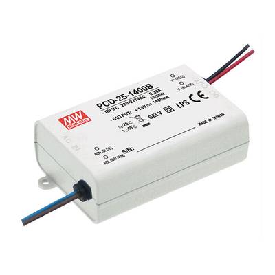 PCD-25-700B - Mean Well - Alimentatore LED 25W Corrente Costante CC 700 mA-0