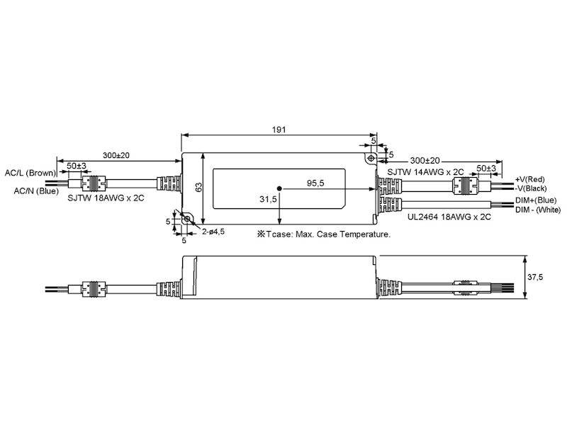 PWM-120-24 - Mean Well - Alimentatore LED 120W - Tensione Costante CV - Dimmerabile PWM - Tensione 24V,-2
