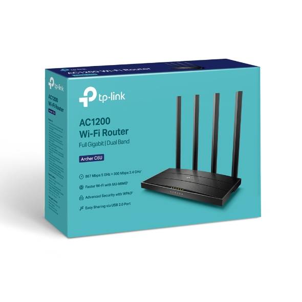 TP-Link Archer C6U router wireless Gigabit Ethernet Dual-band (2.4 GHz/5 GHz) Nero-4