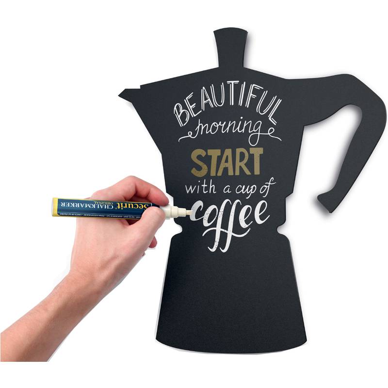 Lavagna da Parete Silhouette Securit - 50x30 cm - Moka - FB-MOKA (Nero)-0