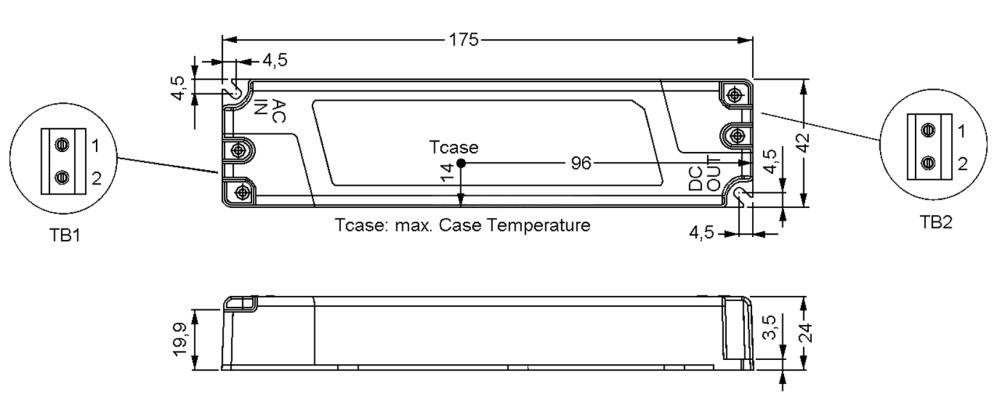 PLM-40-700 - Mean Well - Alimentatore LED CC - 30W, 700mA-1