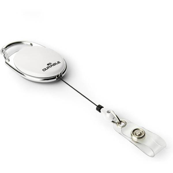 Cordoncino con Meccanismo a Chiocciola Yo-Yo Style Durable - 80 cm - 8324-02 (Bianco Conf. 10)