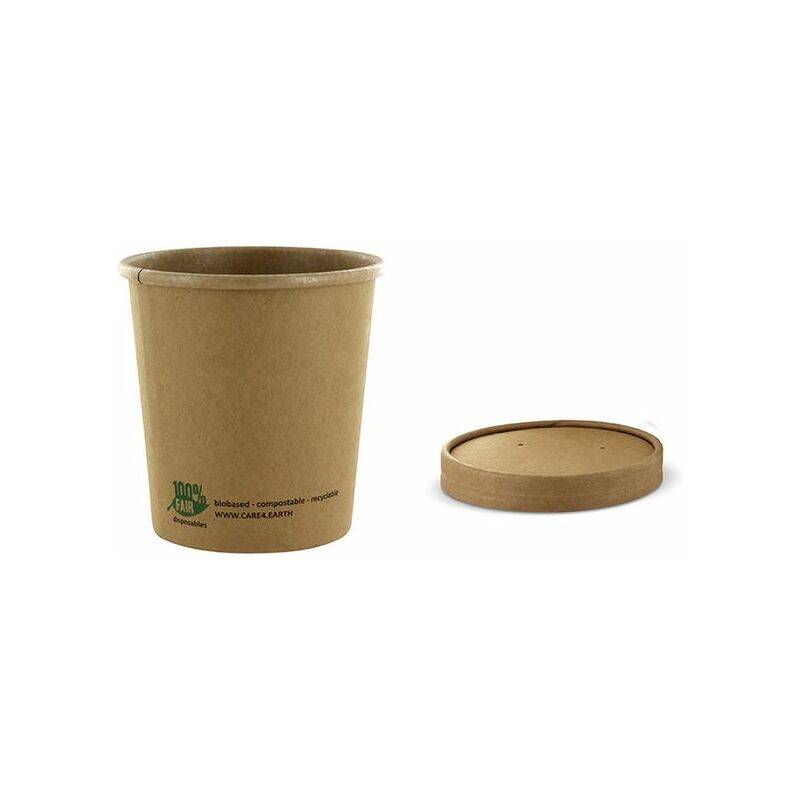 PAPSTAR Suppenbecher "pure", rund, 230 ml, braun aus ungebleichtem Frischfaserkarton mit Bio-Beschichtung, - 1 Stück (87-0