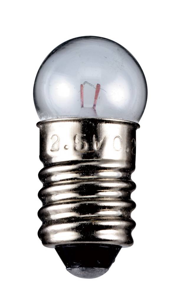 Goobay Lampadina sferetta per torcia, 0,6 W 0.6 W attacco E10, 6 V (DC), 100 mA