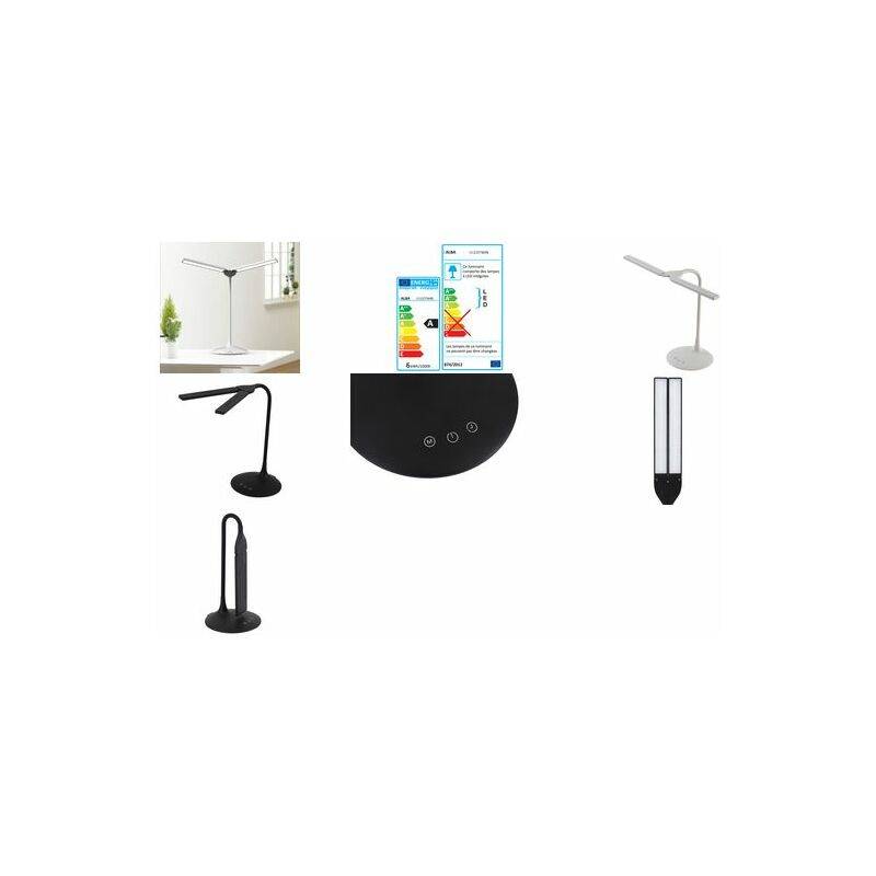 Alba Nomad Two Head Wireless Soft Touch LED Desk Lamp Black - LEDTWIN N-0