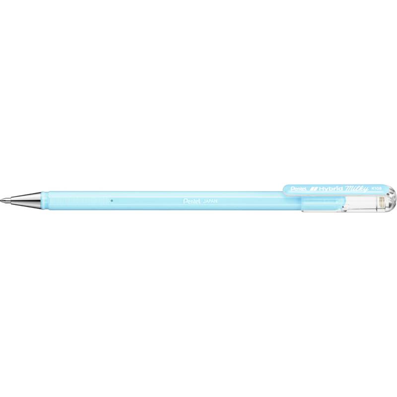 Pentel Hybrid Milky Penna a sfera - Punta fine 0,8 mm - Tratto 0,4 mm - Inchiost-0