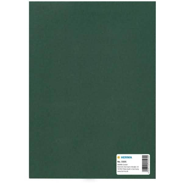 HERMA Heftschoner Recycling, DIN A5, aus Papier, dunkelgrün mit Beschriftungsetikett, 100 % Altpapier - 25 Stück (5505)-1