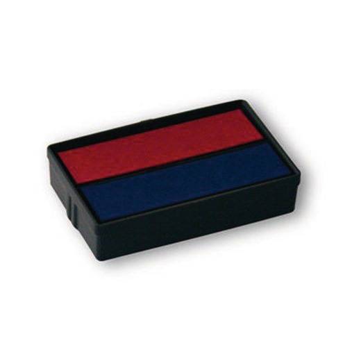 Tampone di ricambio per timbri COLOP 2,9 x 1,8 cm blu/rosso-0