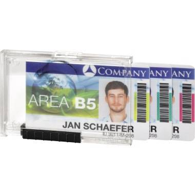 DURABLE Ausweishalter PUSHBOX für 3 Karten 1 Pg. à 10 Stück 892019-3