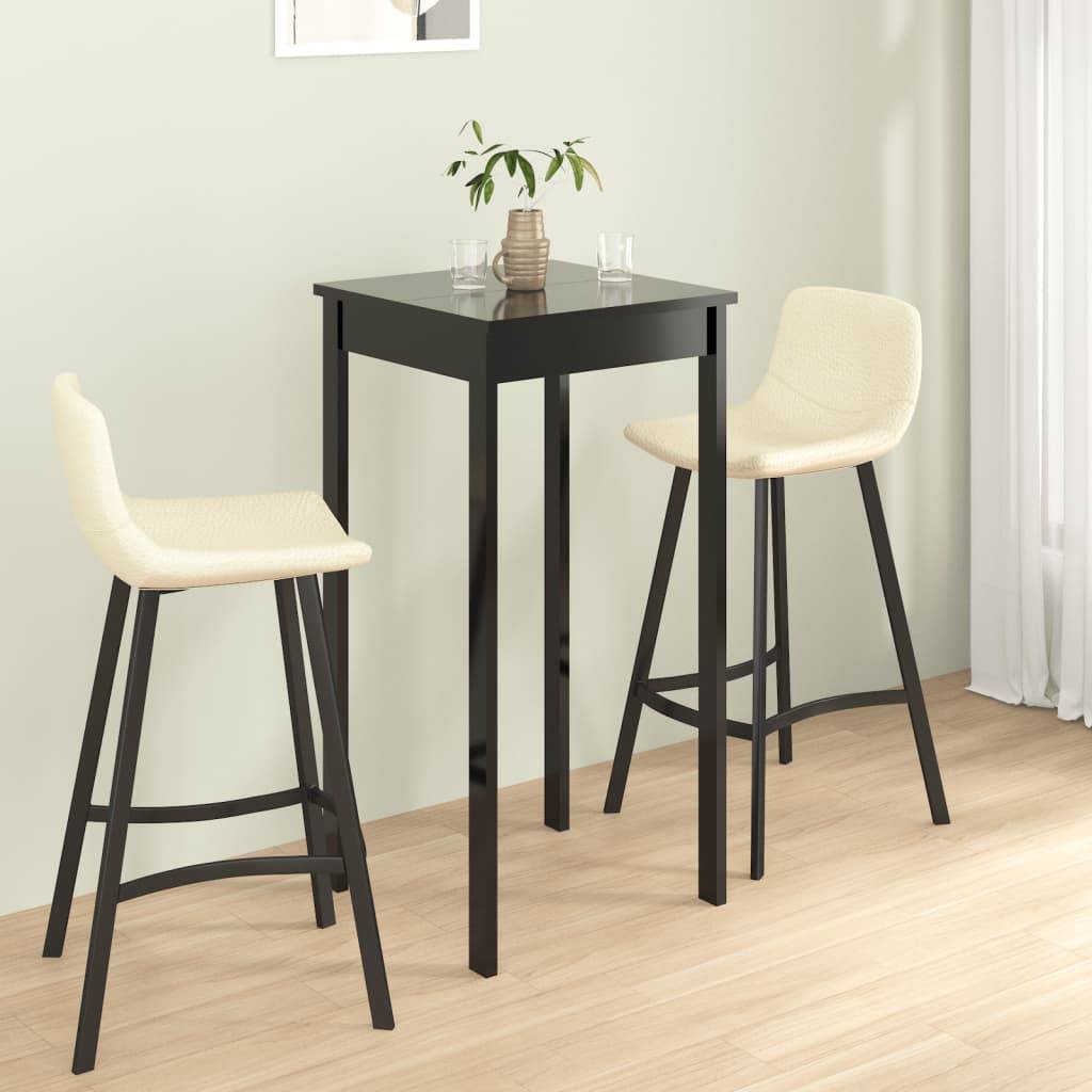 Tavolo da Bar in MDF Nero 55x55x107 cm-1