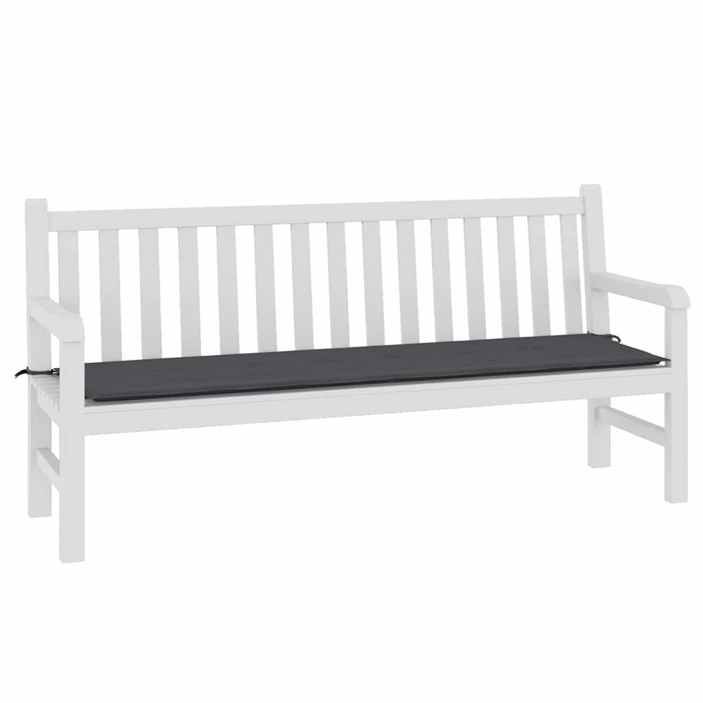 Cuscino per Panca Antracite 180x50x3 cm in Tessuto Oxford-2