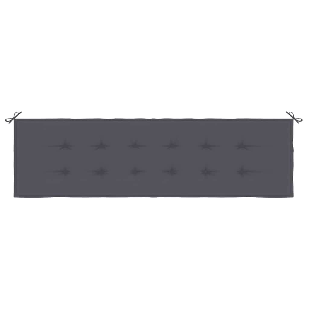 Cuscino per Panca Antracite 180x50x3 cm in Tessuto Oxford-3