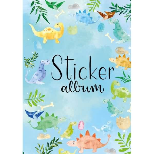 AVERY Zweckform ZDesign KIDS Stickeralbum "Dino", DIN A5 16 Blanko-Seiten, Papier, silikoniert zum Einkleben und - 1 Stü-0