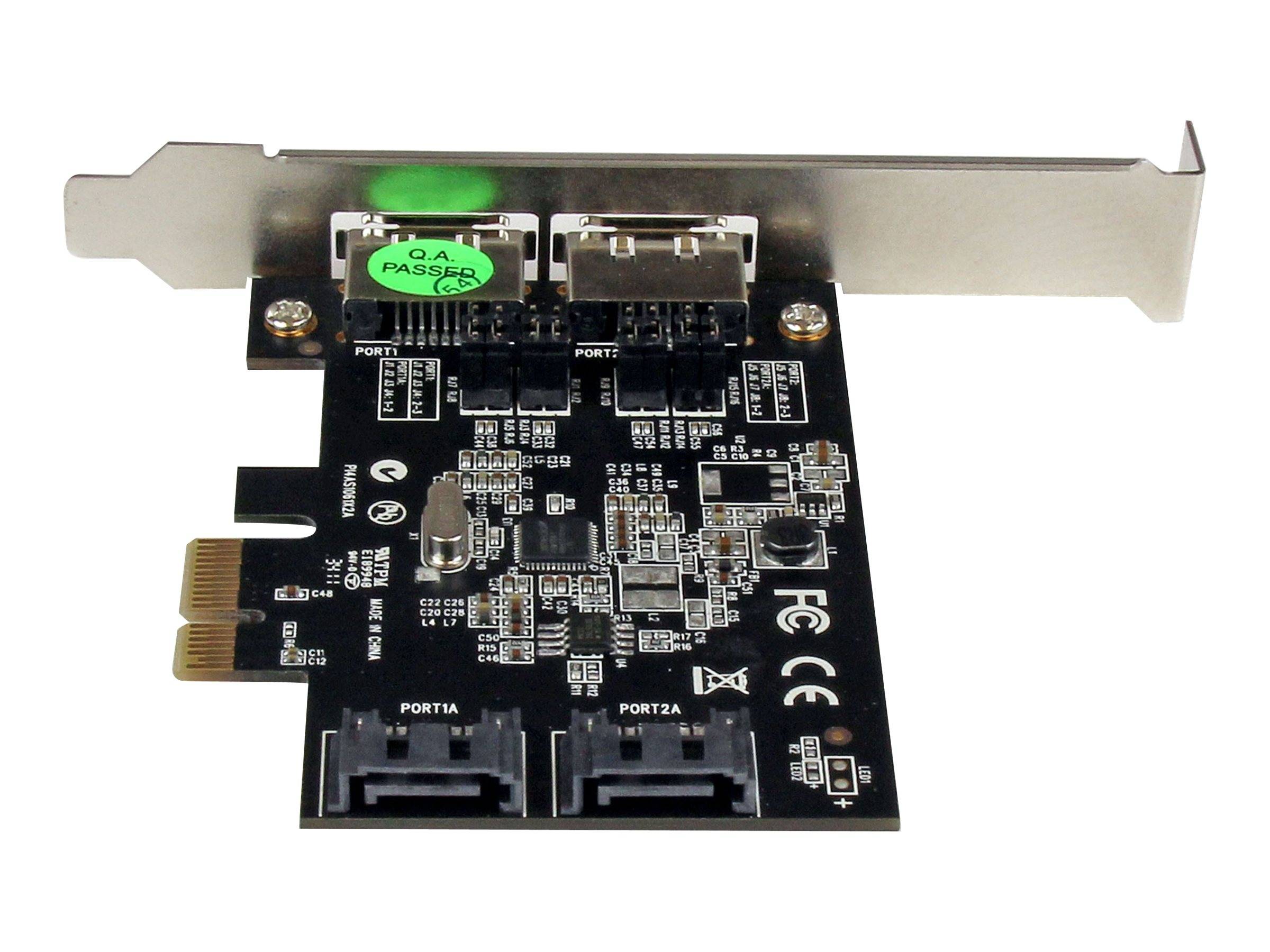StarTech.com Scheda controller PCI Express SATA 6 Gbps eSATA 2 porte - Scheda PC-0