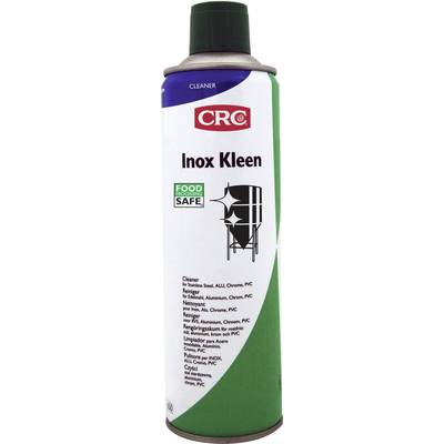 Bomboletta spray CRC Inox Kleen, etichettata come 'Food Safe'. Detergente per acciaio inossidabile, alluminio e cromo.