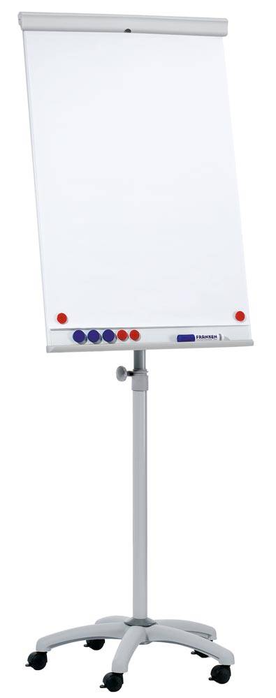 FRANKEN Flipchart X-tra! Line Mobil, höhenverstellbar bis zu einer Gesamthöhe von 2.000 mm, mit Blockhalter (EL-FC31)-0