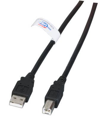 EFB-Elektronik USB2.0 Anschlusskabel A-B, St.-St., 0,5m, schwarz, LSZH Hersteller: EFB Elektronik (K5203.0,5)-0
