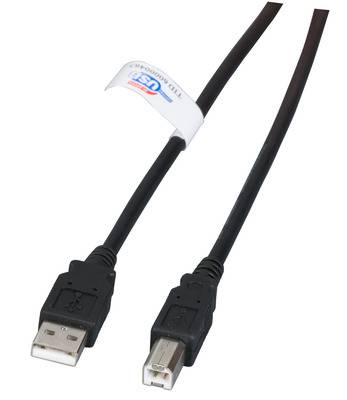 EFB-Elektronik USB2.0 Anschlusskabel A-B, St.-St., 3,0m, schwarz, LSZH Hersteller: EFB Elektronik (K5203.3)-0