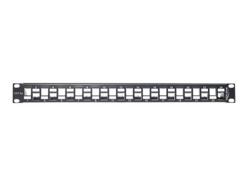 DeLOCK Keystone Patch Panel - 19 Patch Panel - Schwarz - 24 Ports (43278)