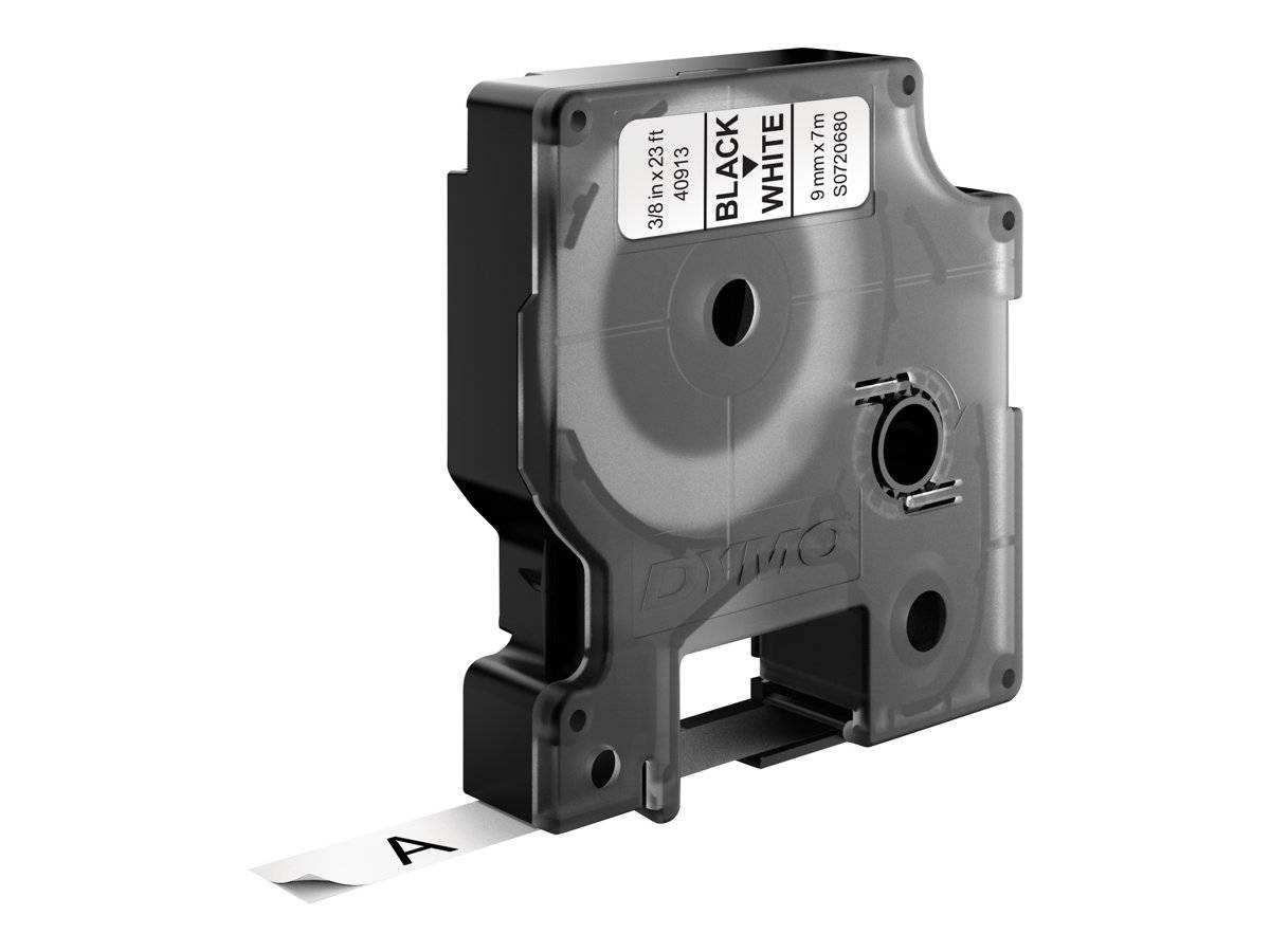 DYMO D1 - Standard Etichette - Nero su bianco - 9mm x 7m (D1-TAPE 9MM X 7M - BLACK ON WHITE)-2