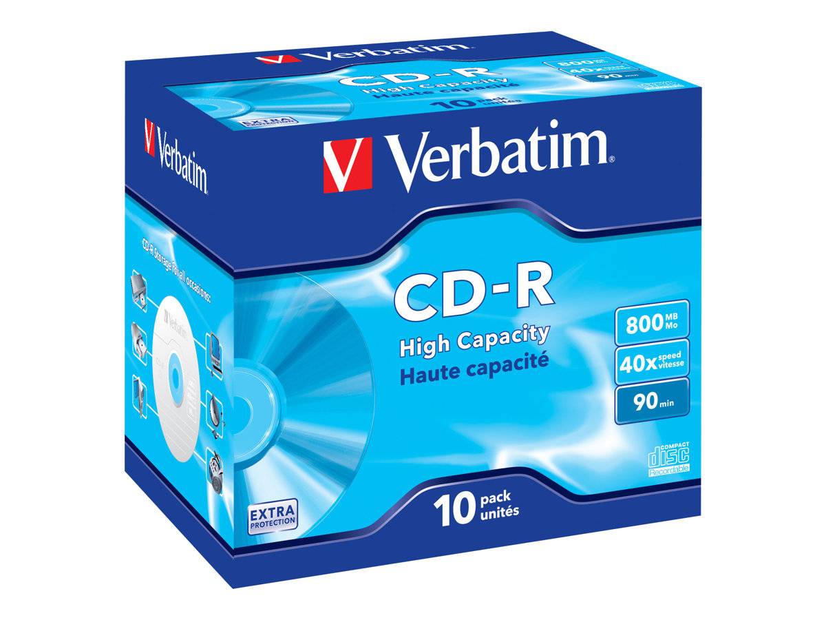 Verbatim CD-R 90 800 MB 48x JC (10) (43428)-3
