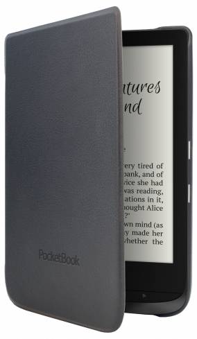 PocketBook Shell series - Flip-Hülle für eBook-Reader - Kunststoff, Polyurethan, Microfiber - Schwarz - 15,20cm (6") - f-1