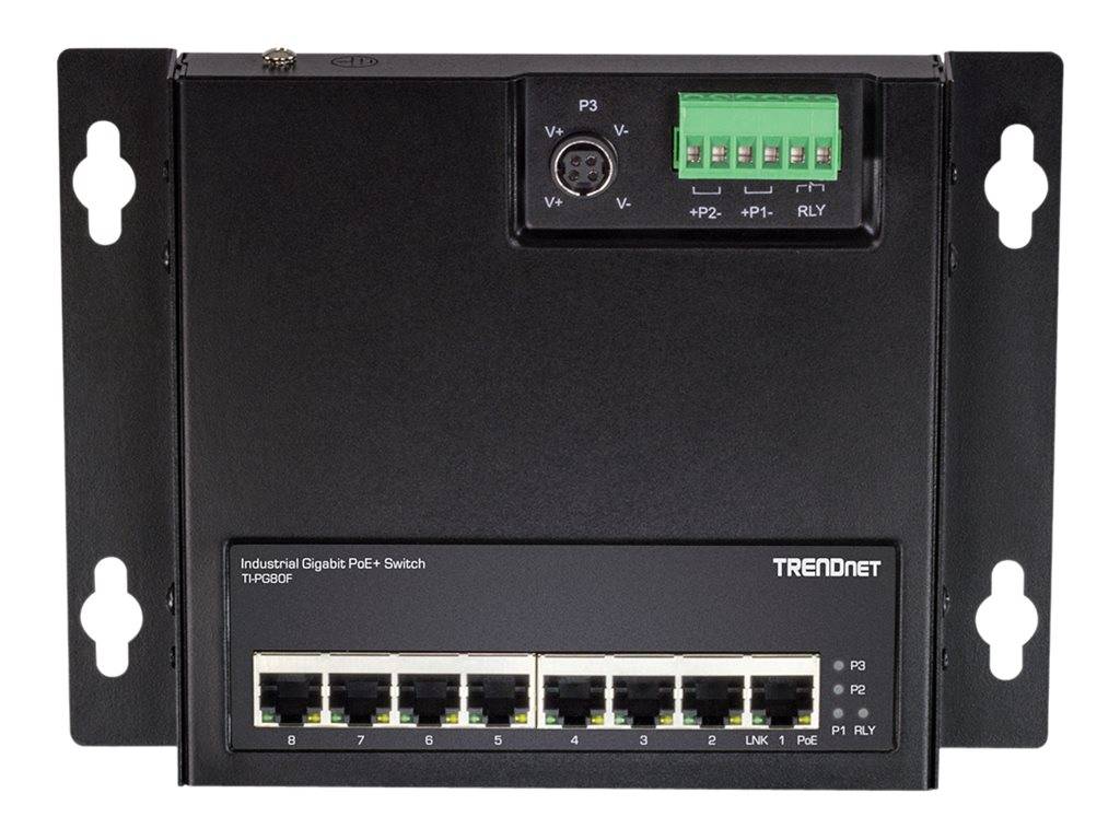 TrendNet TI-PG80F TRENDnet TI-PG80F - Industrial - Switch - unmanaged - 8 x 10/100/1000 (PoE+) Switch ethernet industria-3