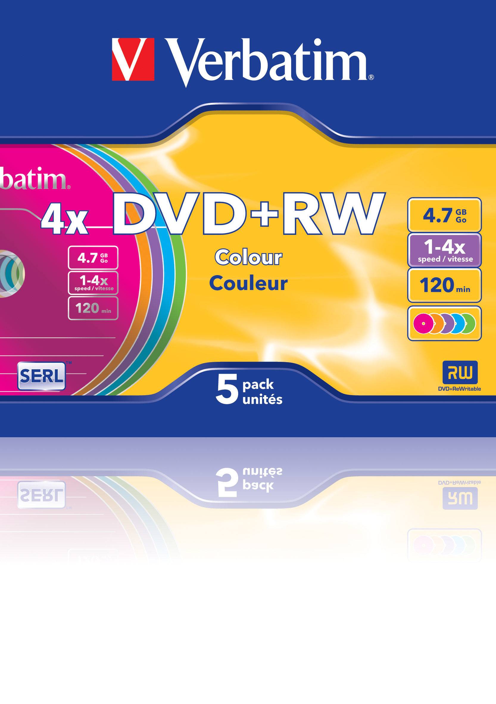 Verbatim - 5 x DVD+RW - 4,7GB 4x - Slim Jewel Case (43297)-3