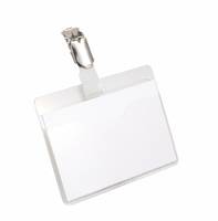 DURABLE Namensschild 60x90mm mit Clip teildeckend 1 Pg. à 25 Stück 810619-3