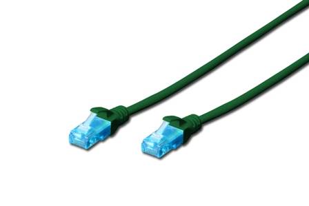 Digitus DK-1512-030/G RJ45 Cavo di rete, cavo patch CAT 5e U/UTP 3.00 m Verde coppie intrecciate 1 pz.-1