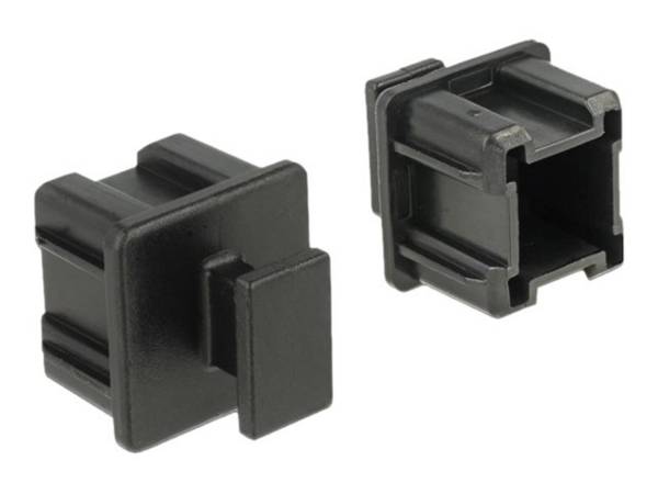 DeLOCK Dust Cover for Mini SAS HD SFF 8644 female with grip - Anschlussabdeckung - Schwarz (Packung mit 10) (64012)