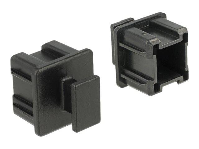 DeLOCK Dust Cover for Mini SAS HD SFF 8644 female with grip - Anschlussabdeckung - Schwarz (Packung mit 10) (64012)-0