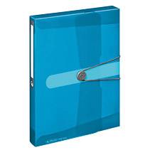 herlitz Sammelbox easy orga to go, DIN A4, blau transp. PP-Folie, Füllhöhe: 40 mm, mit Gummizugverschluss und (11206141)-1