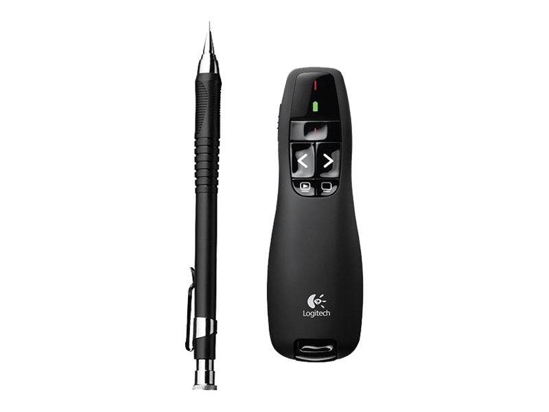 Logitech Presenter R400, wireless, laser nero, 6 pulsanti, batteria inclusa 2x AAA, vendita al dettaglio-1