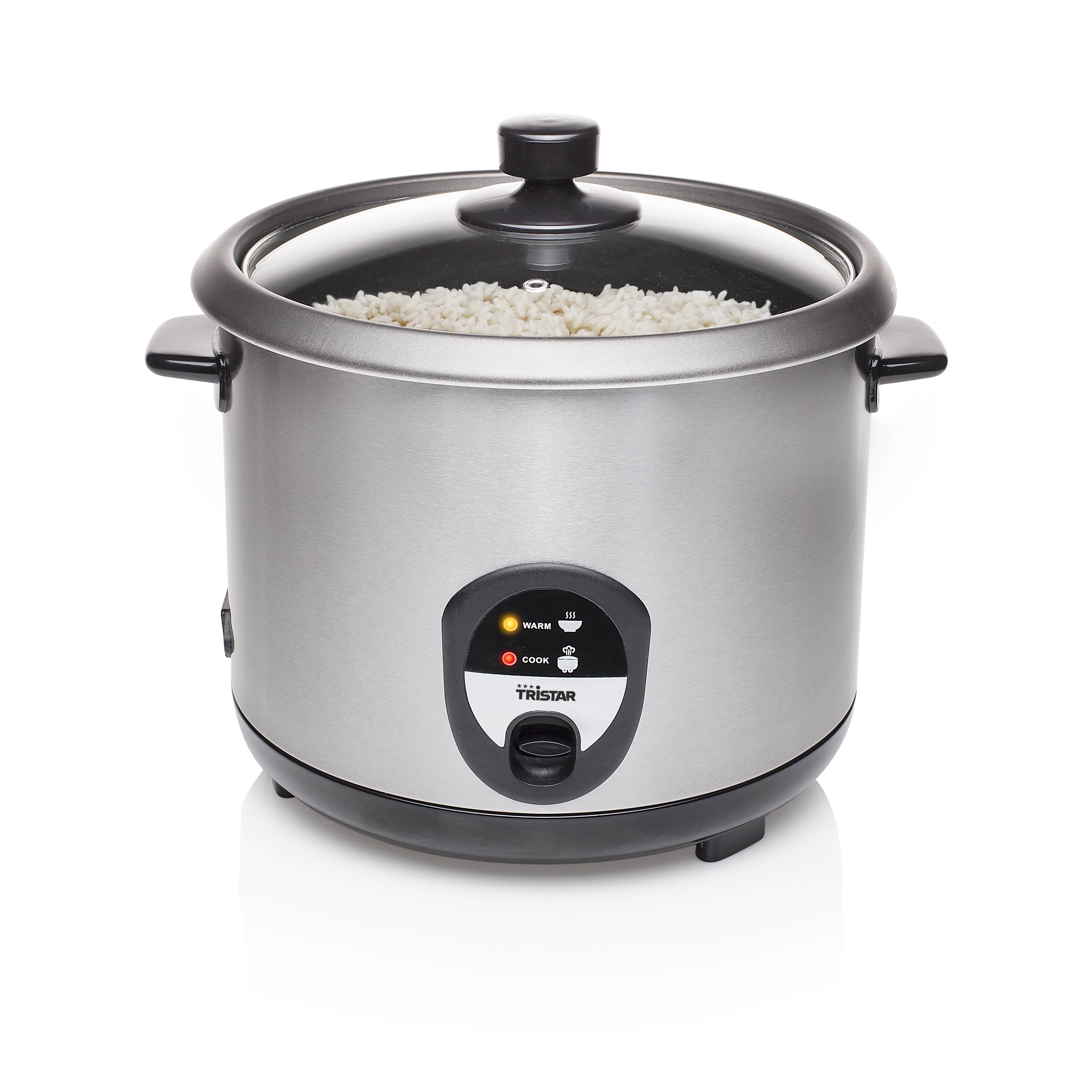 cuociriso Tristar RK-6129 900 W Acciaio inossidabile Nero/Argentato Argentato 2,2 L-3