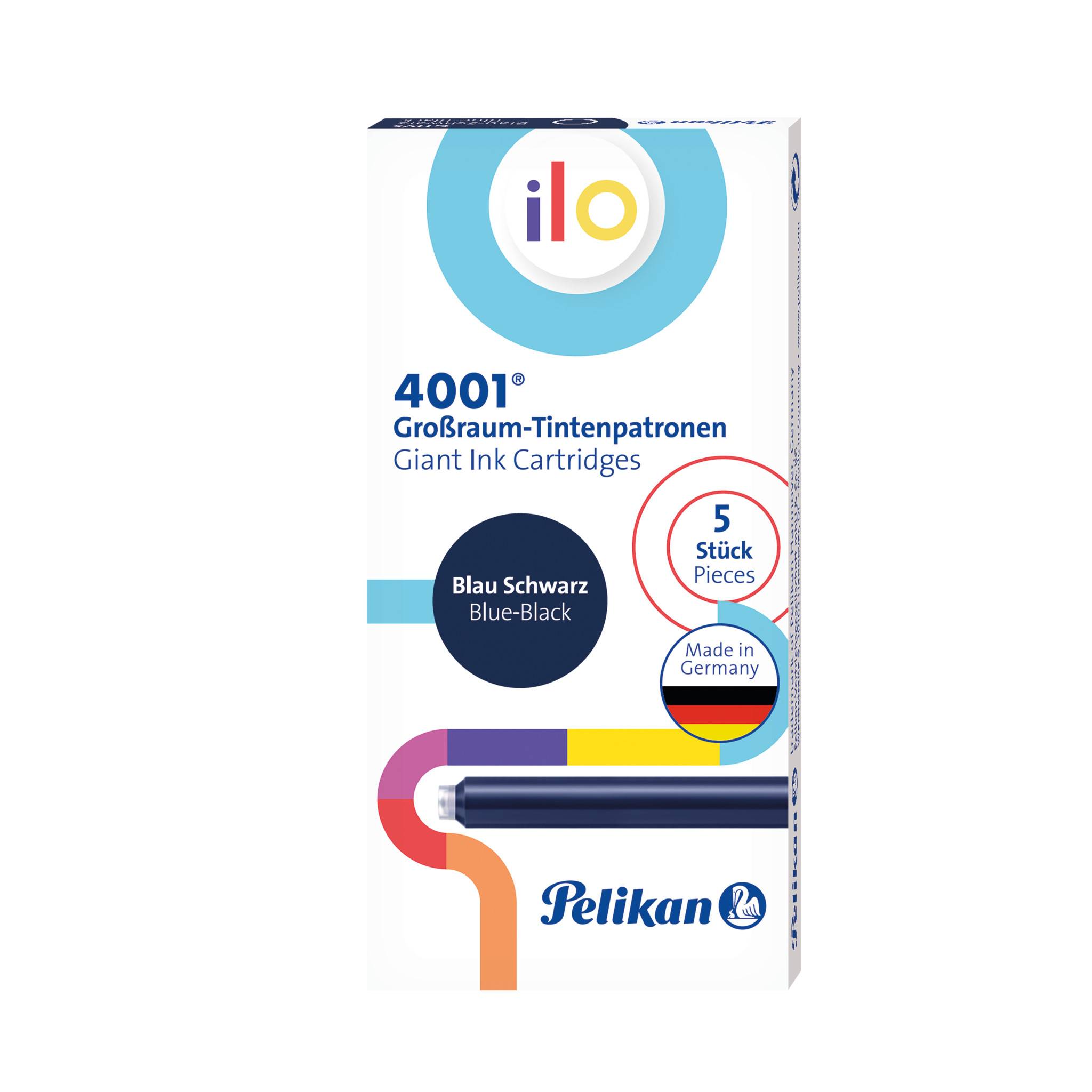 Pelikan ilo 4001 Blu marino (4001 GroÃƒÆ’Ã‚Å¸raum ilo GTP/5 - Blau-Schwarz ilo 4001, Navy, - Fountain pen, Germany, Box,-2