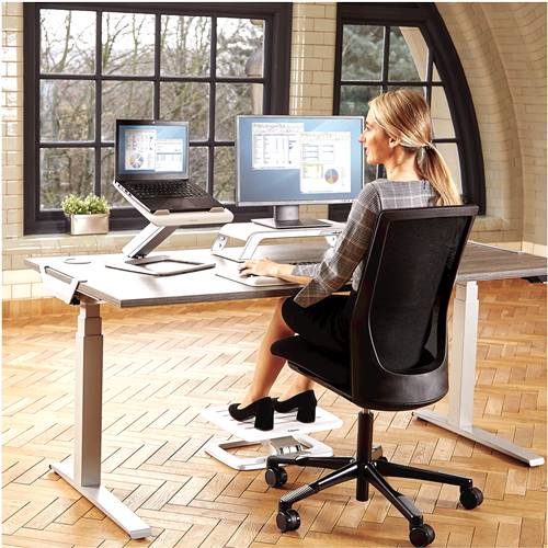 Poggiapiedi da scrivania Fellowes Hana Bianco (Fellowes 8055801 Foot Support White) [8055801]-2