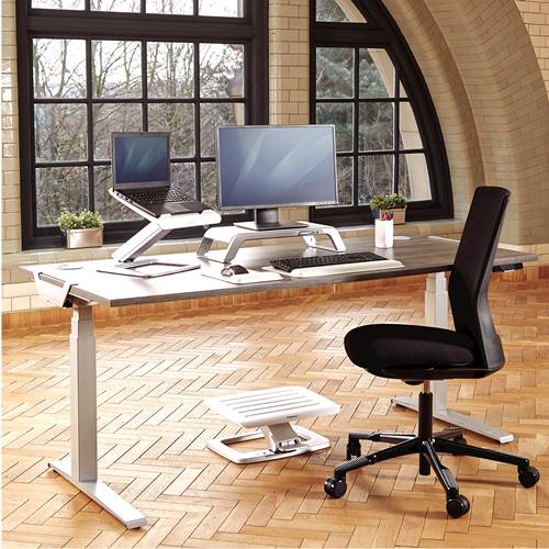 Poggiapiedi da scrivania Fellowes Hana Bianco (Fellowes 8055801 Foot Support White) [8055801]-3