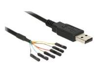 DeLock Converter USB2.0 > Serial-TTL 6 pin pin header connector individually 1,8 m (5 V) - Serieller Adapter - USB - Ser-1