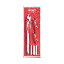 herlitz Kalligraphie-Set my.pen Nicewriter "Glowing Red" Farbe: weiß/rot, aus Kunststoff, für Links- und Rechtshänder --4