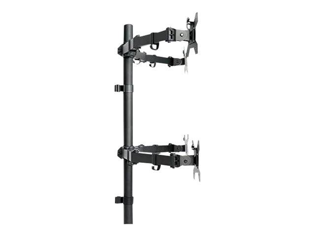 TECHLY Supporto da scrivania per 4 Monitor 13-27'' con morsetto Nero-1