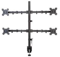 TECHLY Supporto da scrivania per 4 Monitor 13-27'' con morsetto Nero-3