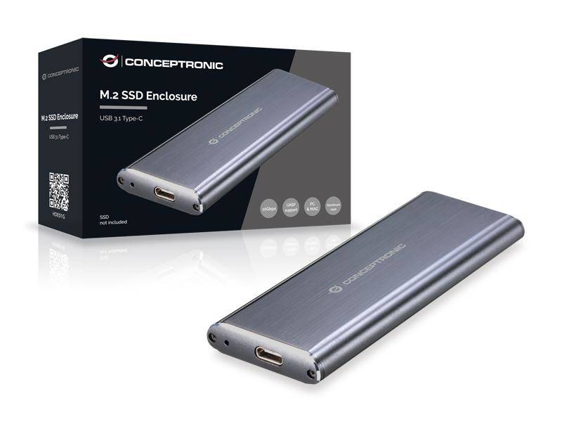Conceptronic - Speichergehäuse - M.2 - M.2 Card - USB 3,1 (Gen 2) (HDE01G)-4