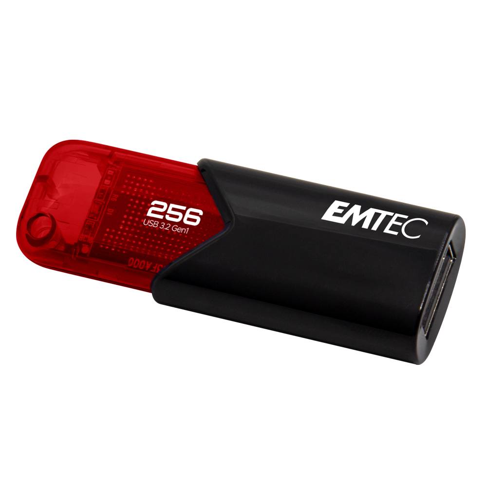 Emtec Click Easy USB-Stick 256 GB USB Typ-A 3.2 Gen 1 (3.1 Gen 1) Schwarz - Rot (ECMMD256GB113)-3