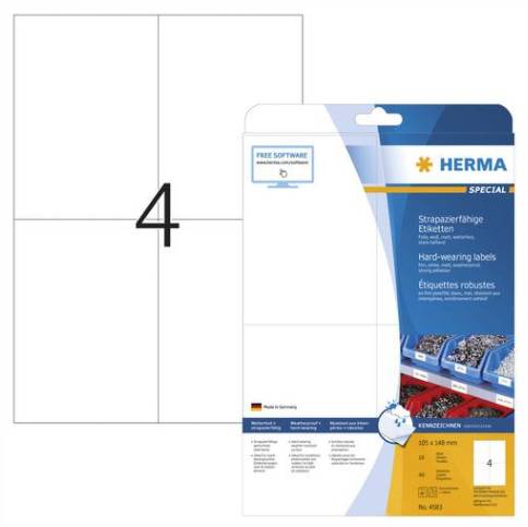 HERMA GmbH HERMA Etikett 4583 105x148mm ws 40St-0
