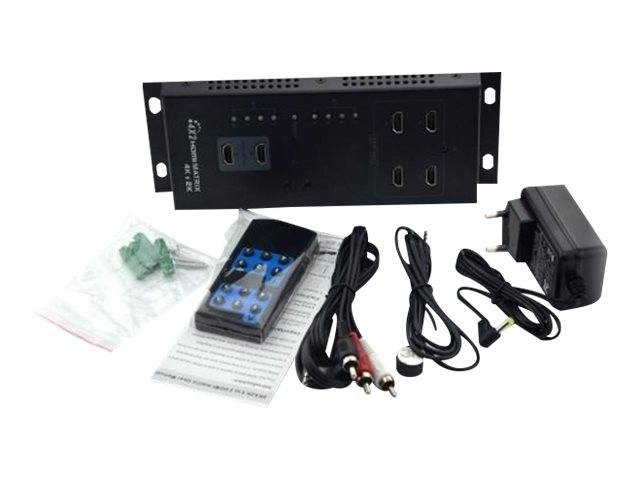 TECHly IDATA-HDMI-MX42 4x2 porte Switch Matrix HDMI Per montaggio a parete 3840 x 2160 Pixel-3
